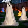 Halloween Ghost Decoration Outdoor DIY Large Lighted Cloth Ghosts with String Lights Spooky Standing White Ghost for Patio Front