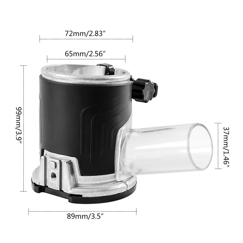 Dust Collection Adapter for Plunge Base Routers, Compact Router