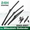 Для Mitsubishi Outlander MK1 2003-2007 2004 2005 2006 Щетки стеклоочистителя передние и задние Стеклоочистители Лобовое стекло Окно 22"+19"+14