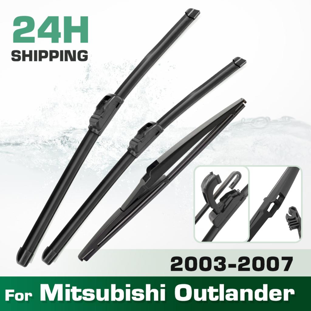 Для Mitsubishi Outlander MK1 2003-2007 2004 2005 2006 Щетки стеклоочистителя передние и задние Стеклоочистители Лобовое стекло Окно 22"+19"+14