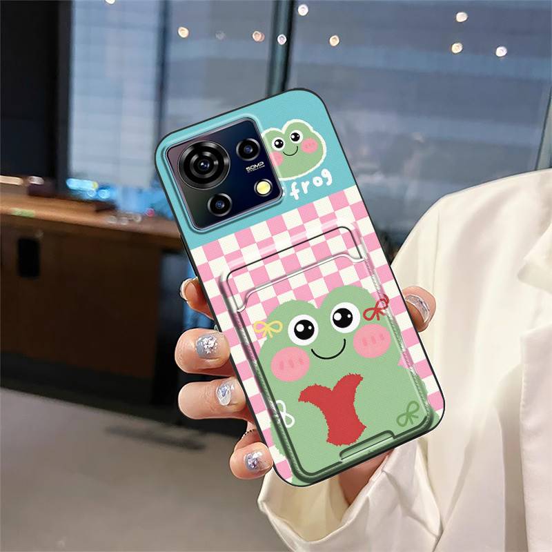 Чехол для телефона из ТПУ со слотом для карты для ZTE Blade V50 Vita, водонепроницаемый, защитный, модный дизайн, мультяшный, милый, противоударный, мягкий чехол