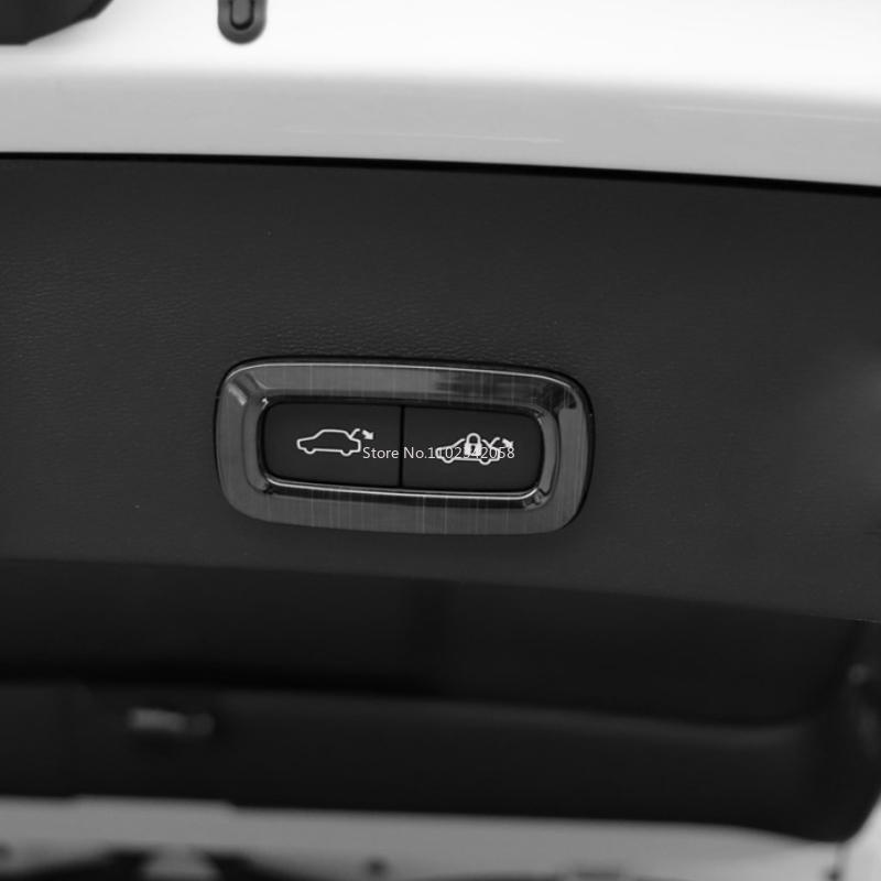For Volvo Xc60 2018 Stainless Steel Trunk Switch Button Frame Tailgate Open Cover 3d Parts