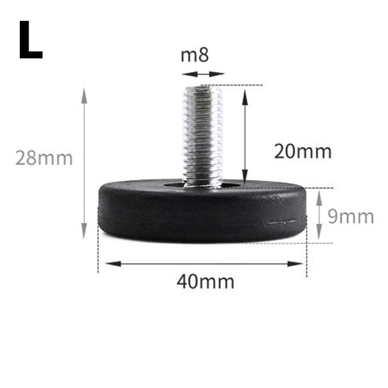 5 шт. Стальные ножки для мебели Противоскользящее основание Ножки для стола Шкафа Подушка Регулируемые Выравнивающие Ножки для пола Ножки для стула Выравниватель Ножки для стола M6 M8 M10