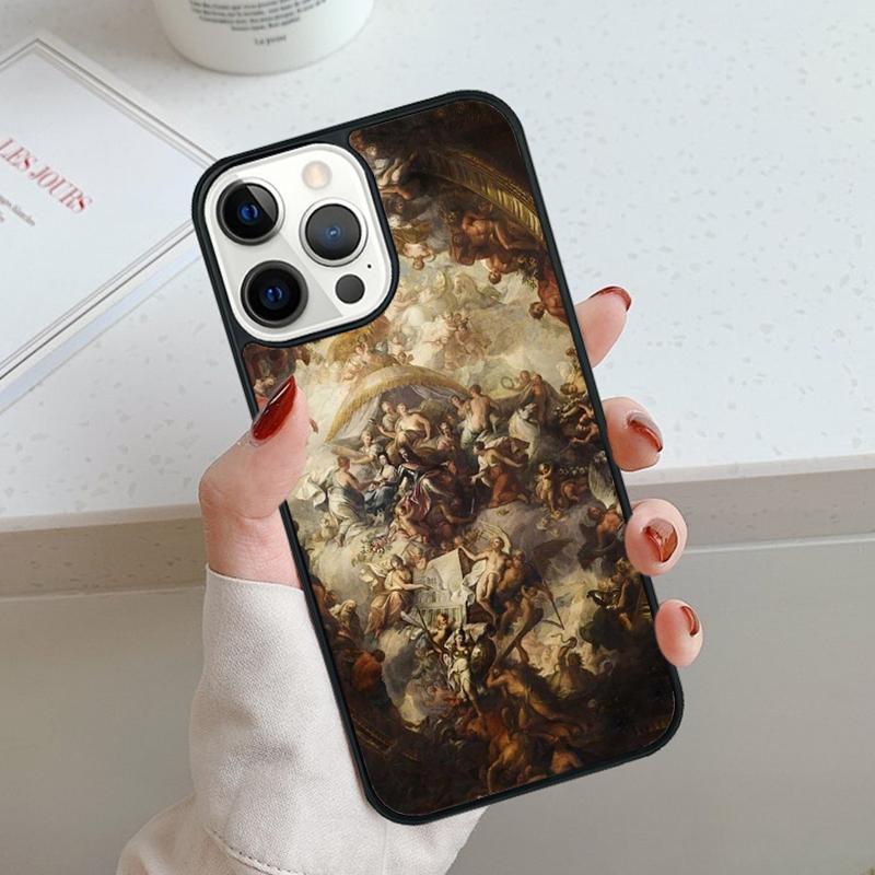 Винтажный барочный рисунок Чехол для телефона Для iPhone 17 Air 11 12 13 14 15 16 Pro Max Чехол Для iPhone 17 Air Max Plus Чехол-ракушка