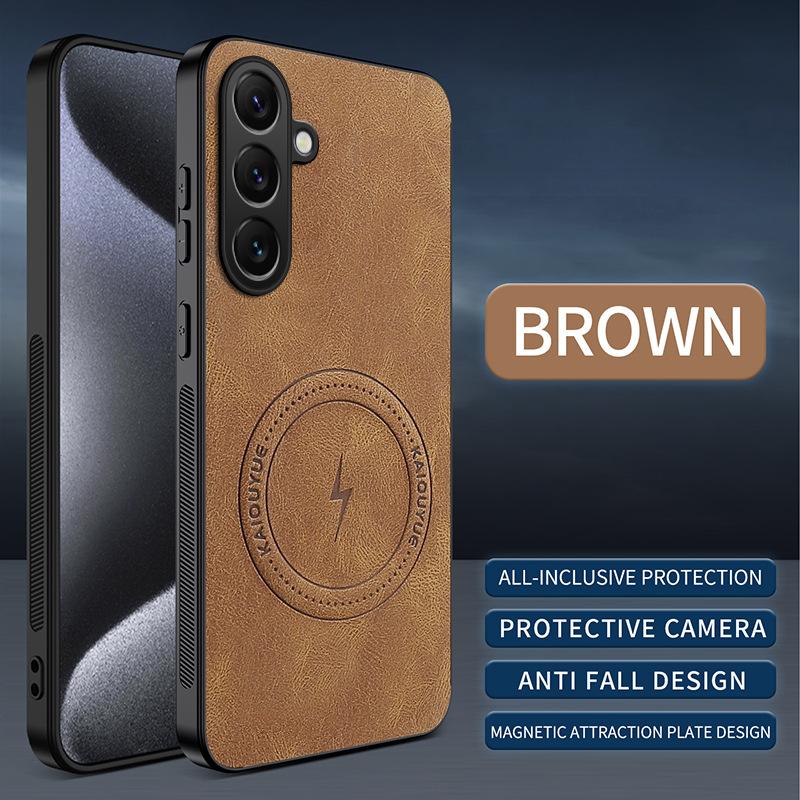 Для Samsung Galaxy A06 A16 A36 A56 A07 A17 A37 A57 A15 A55 A14 A54 Роскошная кожаная обложка из ПУ с магнитной защитой Magsafe