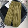 Plus Size 6XL 150KG Summer Thin Pants Solid Color Wide Leg Pants High Elastic Loose Big Home Pants
