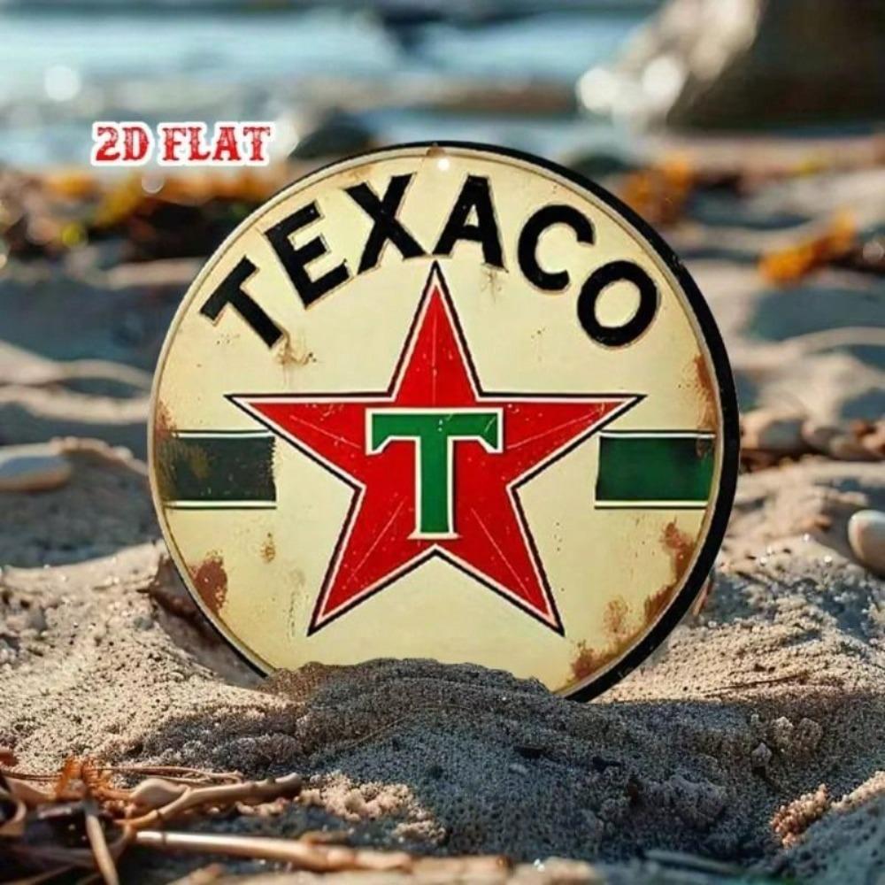 Металлическое Настенное Искусство Винтажный Знак Ретро Заправки Texaco Декор Гаража