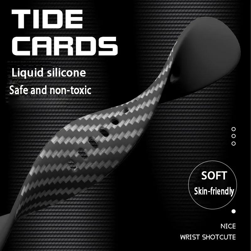 Watchband For Samsung Watch 5 Strap Watch 4 40mm 44mm Active 2 4 Classic 42 46mm Carbon Fiber Pattern Bracelet Watch 5 Pro 45mm