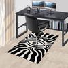Abstract Black and White Optical Illusion Print Rug CarpetOffice Mat Perfect for Home Decor Office Desk Chair Rugs Chair Carpet for office P