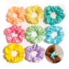 Shiny Satin Solid Color Hair Scrunchie: Korean Style Elastic Fashion Headwear Accessory.