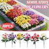 Artificial Flower 5 Forks 10 Heads Spring  Silk  Small Bouquet Home Living Room Ornaments Decoration Photo Props