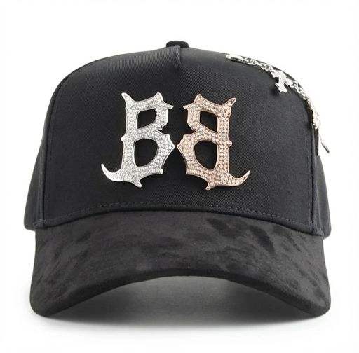 High Quality 5-Panel Curved Brim Baseball Cap with Rhinestone Embellishments Terry Fabric Dobby Style-Sporty Unisex Adult Hat