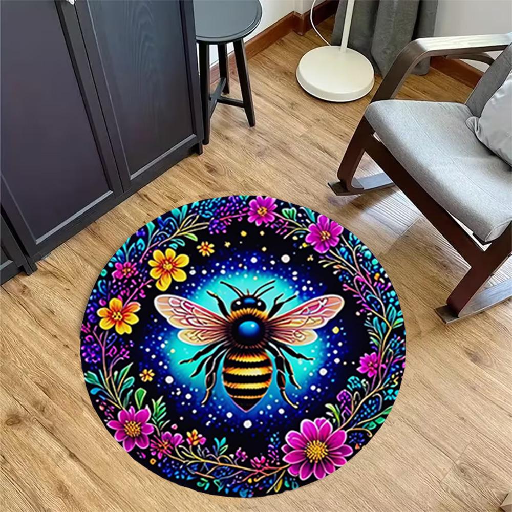 1pc home carpet bee and flowers design for office decor gift living room bedroom non slip carpet