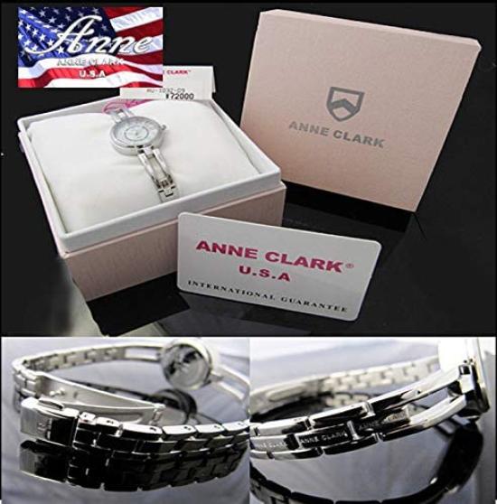 ANNE CLARK Солнечные часы, не требующие замены батареи, полностью из нержавеющей стали, с натуральным перламутром, серебристые, экологичные, женские, с питанием, необходимые, материал, безопасный для кожи, циферблат, цвет,