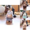 Labubu Plush Keychain Super Soft Pp Cotton With Rotating Head For Kids Gift
