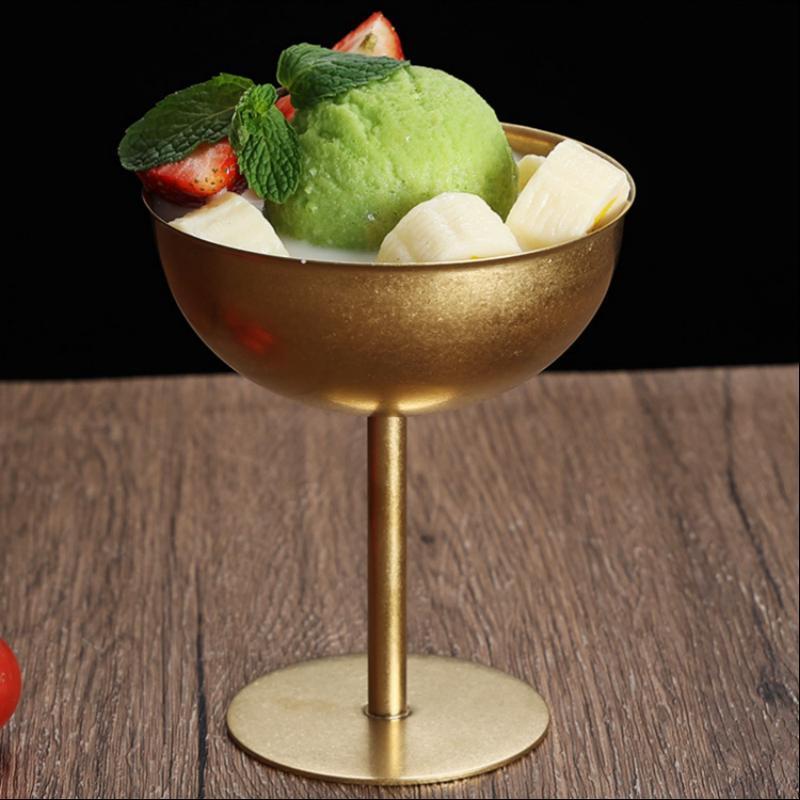 Multipurpose Stainless Steel Goblet for Serving Ice Cream and Fruit Desserts