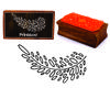 Printtoo Hand Draw Leaf Vine Rectangular Wooden Rubber Stamp Block