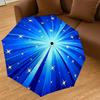 1PC Blue Stars Umbrella-8-Rib Reinforced, Automatic Open, Lightweight & Durable, Cute Fashion Accessory for Outdoor-W114