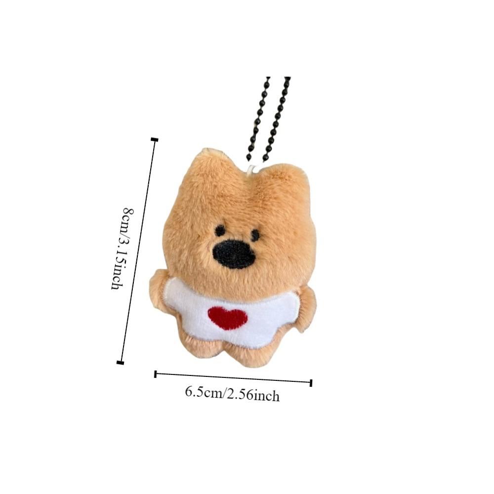 Stuffed Plush Dolls White Puppy Plush Pendant Bag Pendant Plush Toy Cartoon Key Chain Unisex