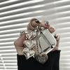 Кулон-брелок Y2K в виде серебристого сердца, милый шарм для сумки, из сплава, украшение для сумки, шарм для рюкзака, для телефона, сумки, камеры