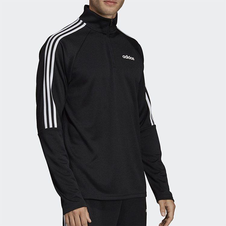 Adidas Sweatshirts Men's Black Stand Collar Moderate Regular DY3145