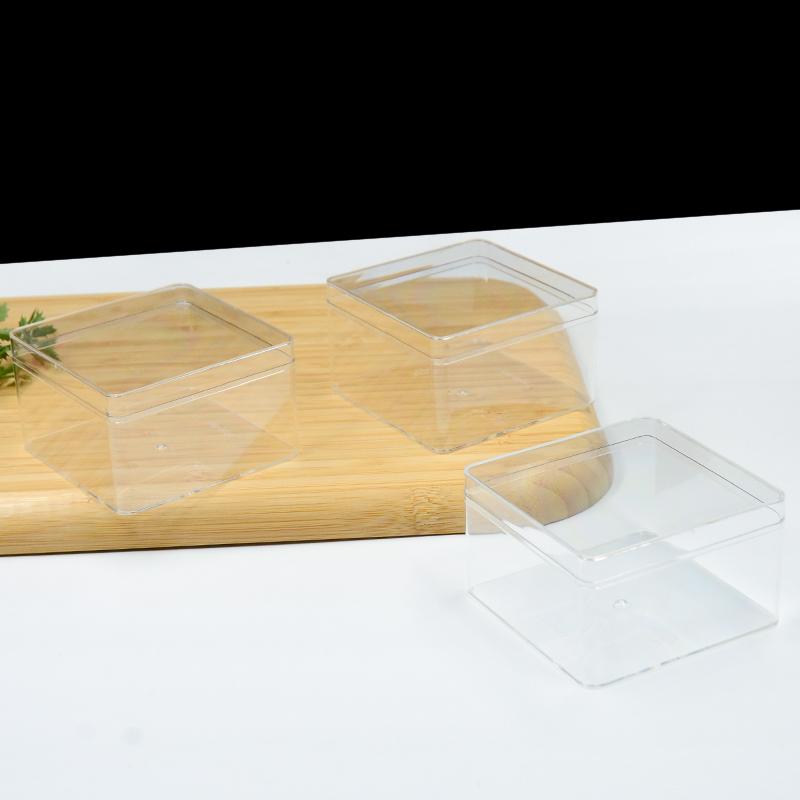 Transparency Rigid Plastic PS Material Mousse Cake Box Tiramisu Container Sushi Dessert Food Storage Cookies Candy Packing Box