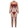 Рождественский костюм для косплея Zentai Catsuit с рисунком оленя, женский сексуальный карнавальный костюм для взрослых, комбинезон из спандекса