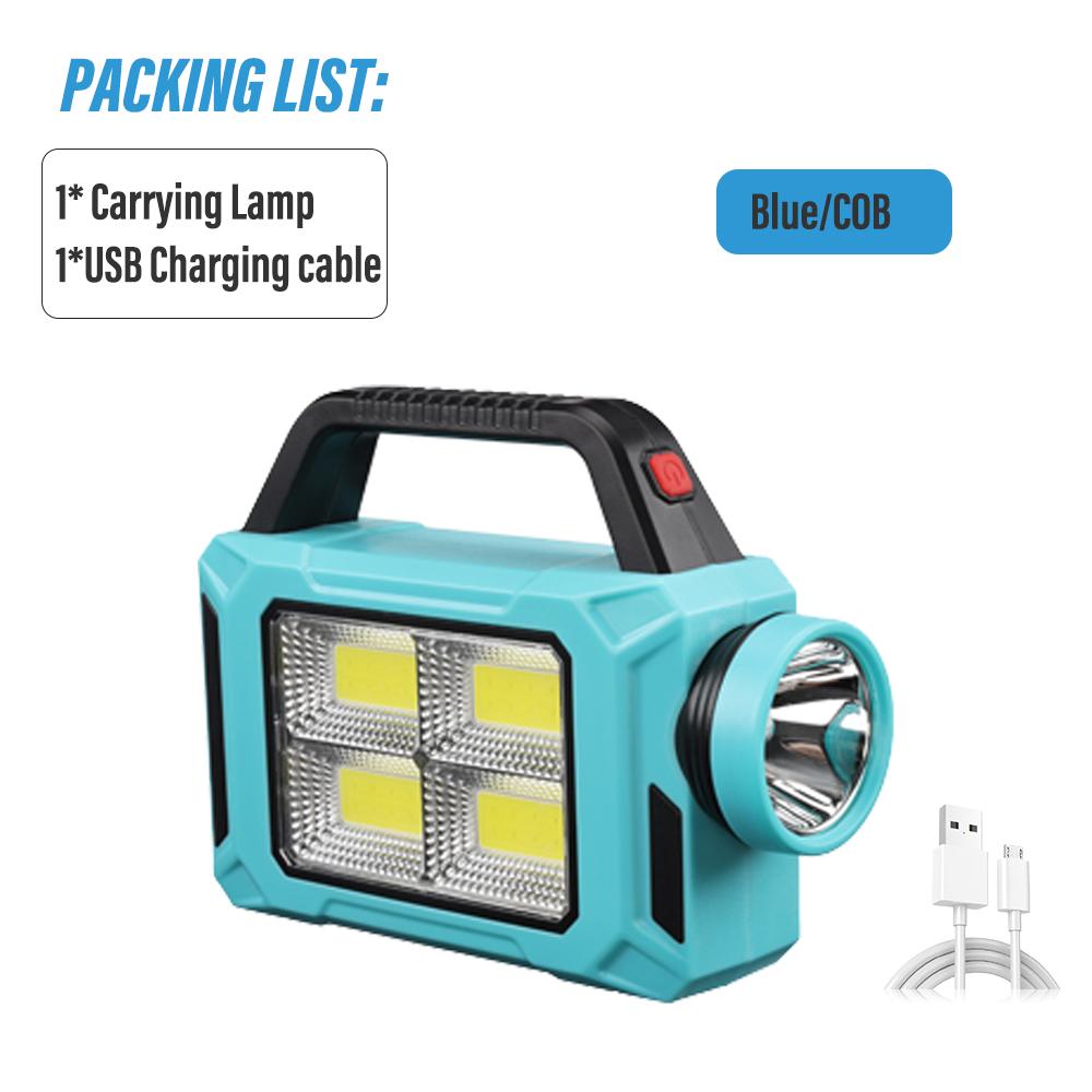 Сверхъяркий светодиодный фонарик, мощный поисковый фонарь, перезаряжаемый переносной фонарь, уличный фонарь для кемпинга с солнечной панелью для зарядки