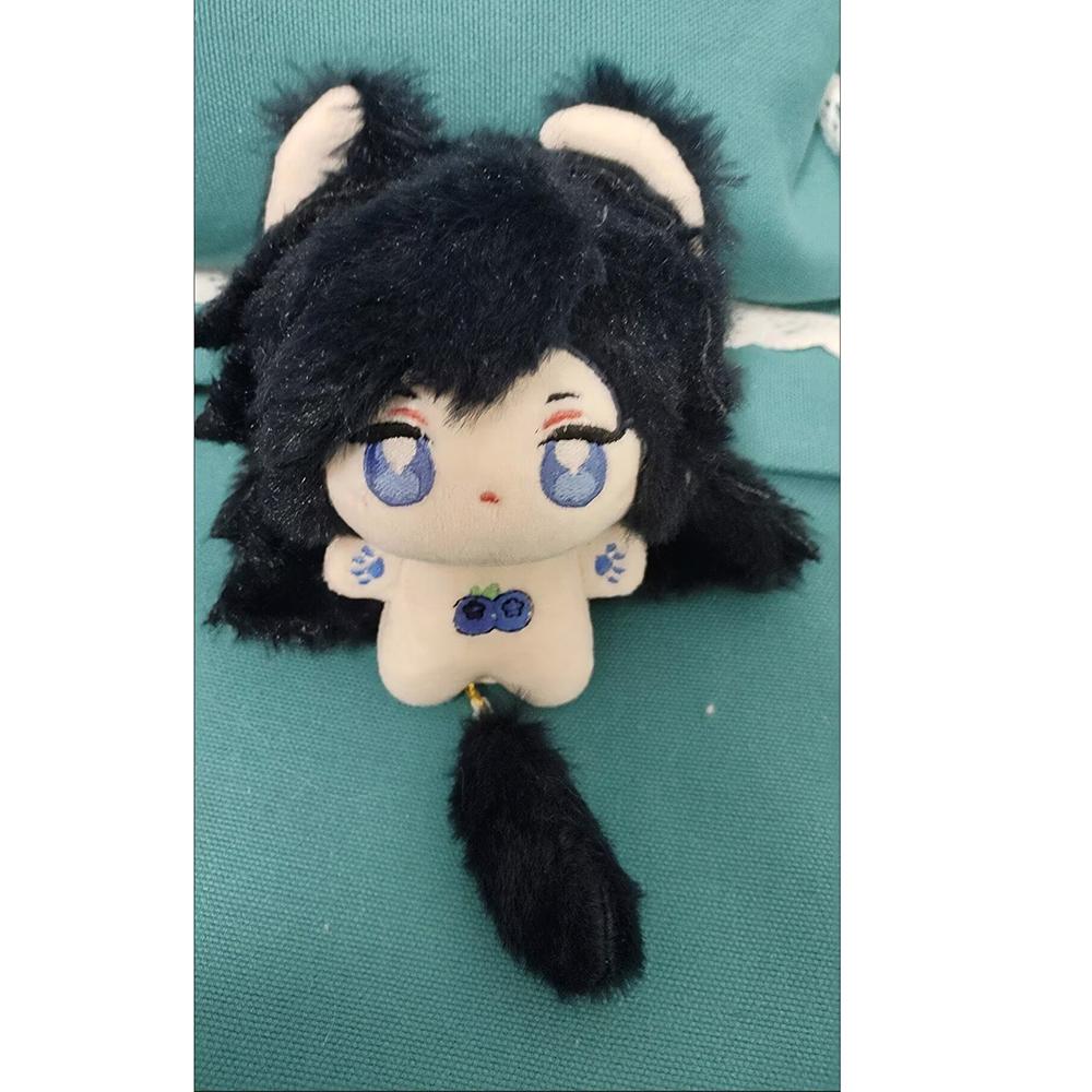 Мини Подвеска Плюшевая Кукла Томиока Гию с Хвостом 10 см Клинок Рассекающий Демонов Кошка Плюшевая Кукла Коллекционная Игрушка для Рюкзака Подарок на День Рождения для Фанатов