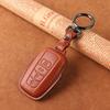 Genuine Leather Retro Key Case for 2021 Toyota Avalon Hybrid