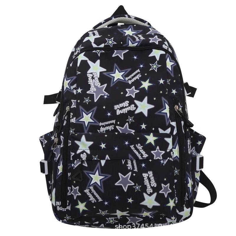 Школьный рюкзак для ученицы средней школы, рюкзак большой емкости с принтом