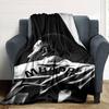 Mbappe's Back Black Blanket Soft & Cozy Great for Office Seaside Chair for All Occasions Playful Design Best Holiday Gift for Friends Family