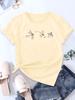 Unisex Casual Short Sleeve TShirt with Butterfly Dragonfly Animal Print Round Neck Fit Summer Casual Ladies T Shirts Soft Cloth
