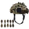 Tactical Helmet Cover Camo Helmet Cover 3D Breathable Mesh Helmet Cover Leaf Shape Adjustable Helmet Accessories