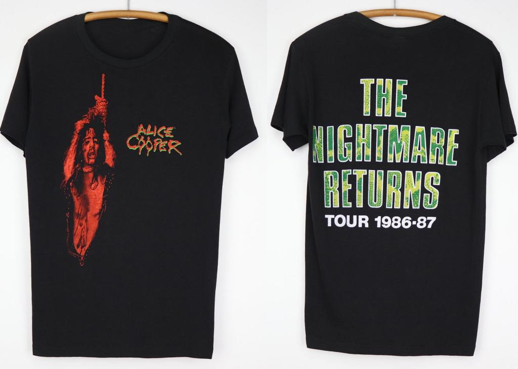 Alice Cooper 2006 Nightmare Tour Футболка Рок Панк Топы Y2k Винтажные Футболки Повседневные Свободные Уличная Одежда Принт Круглый Вырез Футболки Унисекс