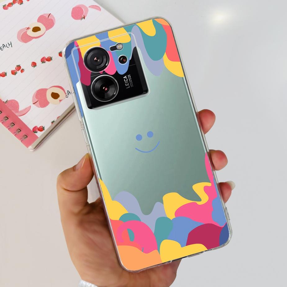 Чехол для Xiaomi 13T Pro Роскошная окрашенная задняя крышка Прозрачный силиконовый чехол для телефона Для Xiaomi Mi 13T Pro 13TPro Мягкие чехлы Сумки 6.67''
