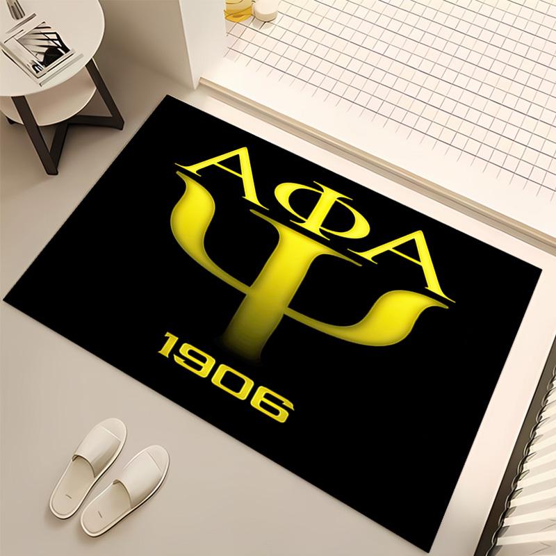 1pc Alpha Phi Alpha logo Print Area Rug - Soft, Washable Non-Slip Indoor Mat, Living Room, Home Office Decorative Rug,Office Decorative
