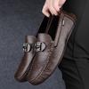 Мода 2025 Новый Бренд Дизайнер Мужские Туфли Лоферы Мода Мужские Классические Балетки Кожаные Слипоны Повседневная Обувь Мужская Удобная Обувь для Ходьбы