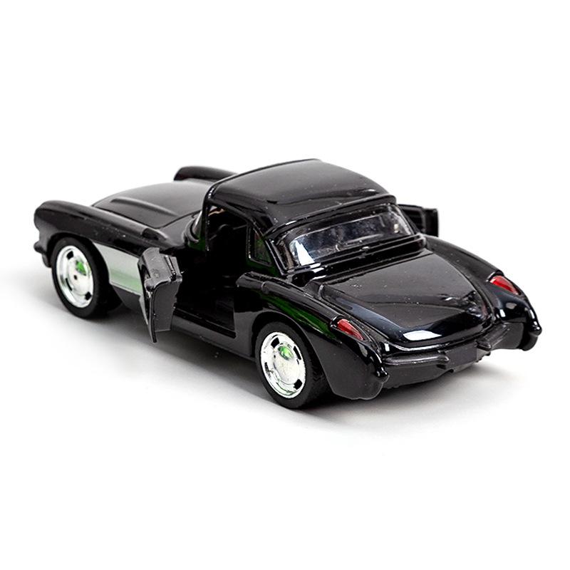 Классическая модель автомобиля Chevrolet из сплава 1/32, детская игрушечная машина с орнаментом, игрушечный автомобиль с откатным механизмом для мальчика