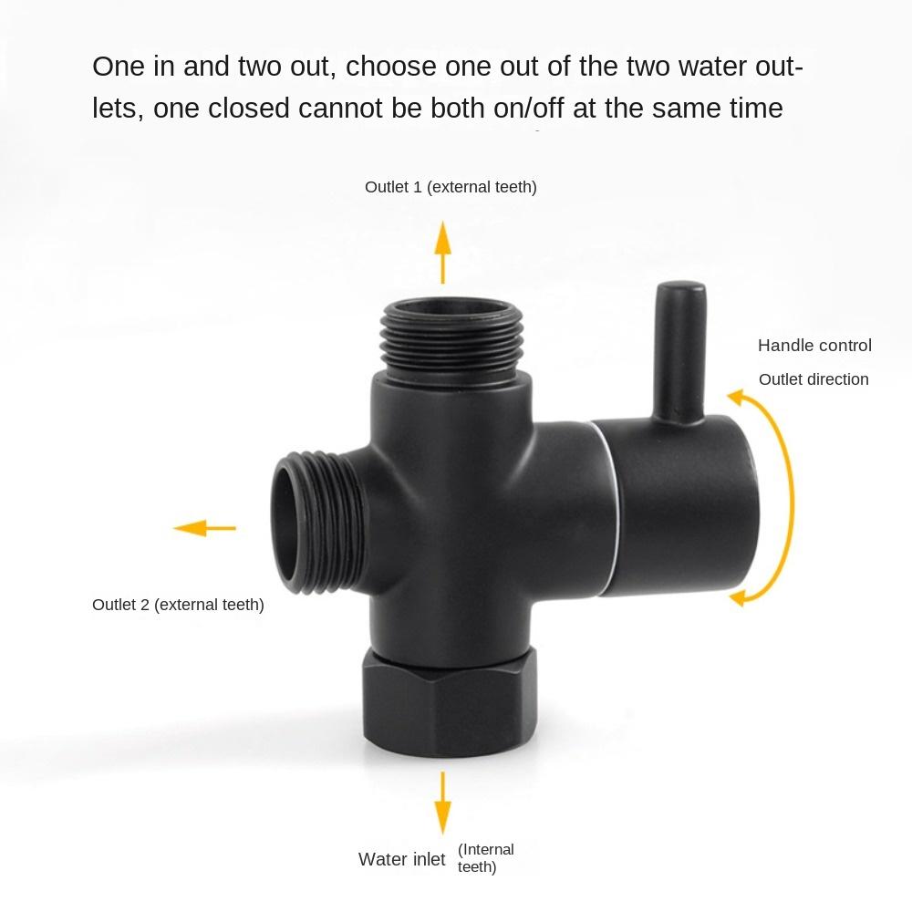 Переключатель воды G1/2" 3-ходовой клапан управления потоком Переключатель душевой штанги Ручная душевая лейка