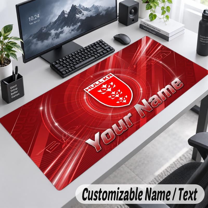 Custom Name Text Mouse Pad Hull KR Personalized Desk Pad For Work And Gaming