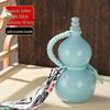 In Stock: 500ml Multicolor Imitation Porcelain Gourd Bottle with Hand Rope, Shoulder Strap & Accessories, Easy to Carry