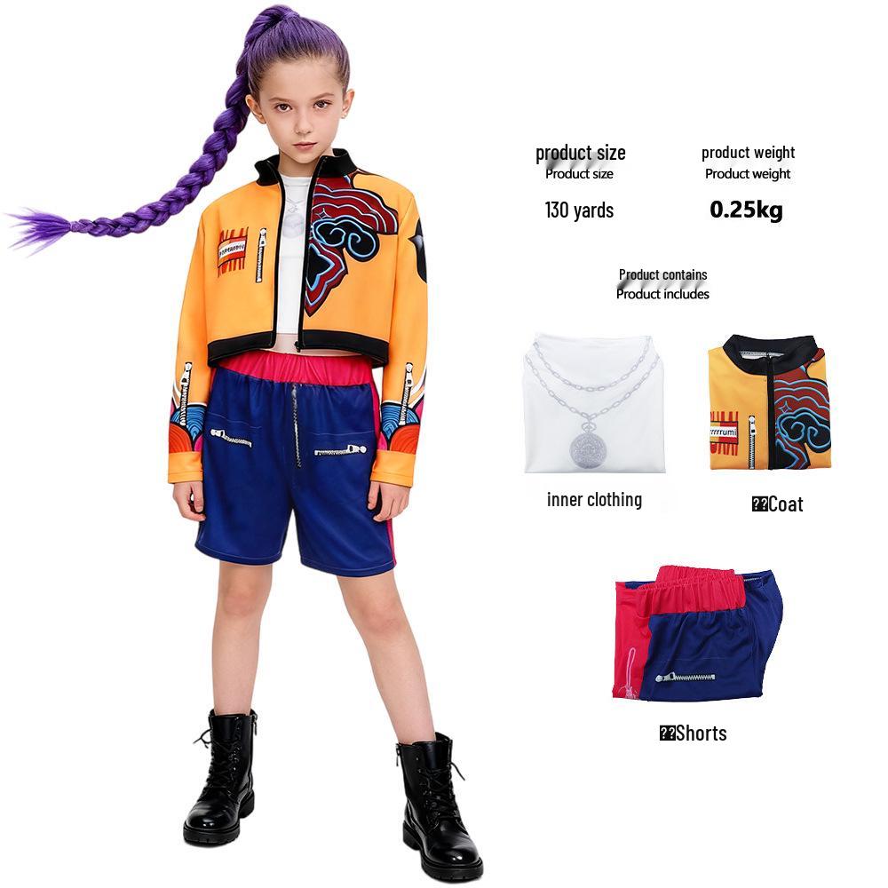 K-POP Demon Hunter Girl Group Cosplay Costume for Kids - Superstar Rumizzoi Collection