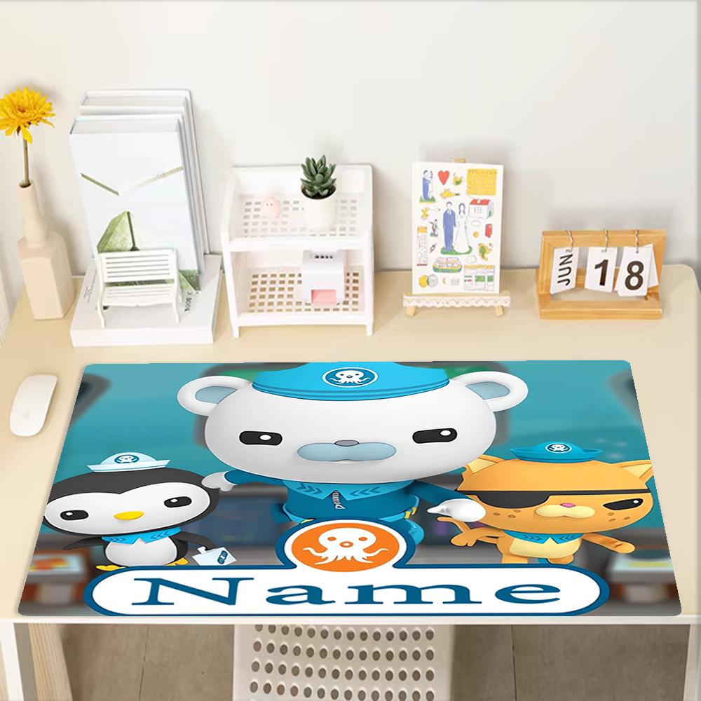 Custom Name The Octonauts Theme Mouse Pad, Non Slip Rubber Base, Multifunctional Office & Home Decor, Perfect for Workspace Personalization.