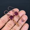 Рубиновые серьги Ювелирные изделия из драгоценных камней, Медные гальванопластические серьги ручной работы, Ювелирные изделия новейшего дизайна