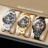 3PCS Men Business Watches Fashion Steel Band Male's Analog Quartz Watch Set Relogio Masculino Reloj Hombre