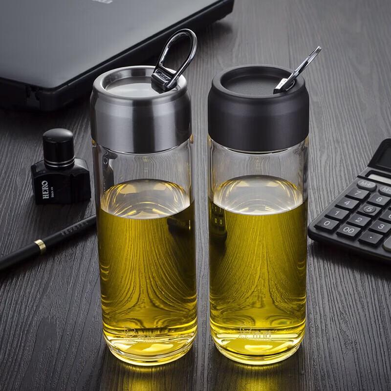 Heenoor Single-Layer Glass Tea Cup with Lifting Ring Lid