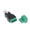 1/2 шт. 6P4C Штекер на 4-контактный винтовой клеммный преобразователь RJ11 Ethernet-разъем для телефонного приемника Удлинительный кабель-адаптер