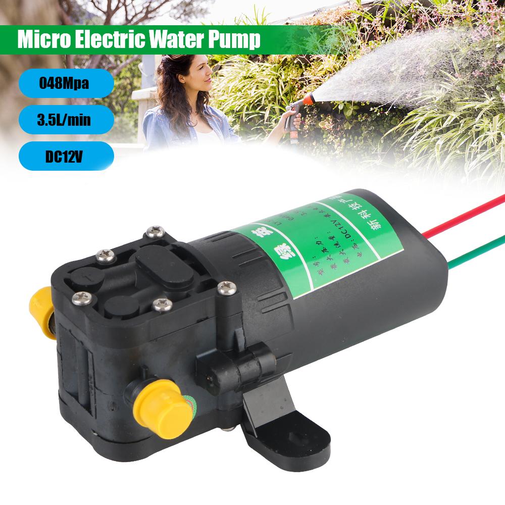 Сельскохозяйственный электрический водяной насос, прочный 3,5 л/мин, микромембранный распылитель воды высокого давления, автомойка, аксессуары для опрыскивателя DC12V