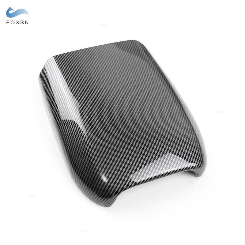 ABS текстура из углеродного волокна, автомобильный Стайлинг, внутренний центр управления, подлокотник, крышка, накладка для Porsche Cayenne 2018   